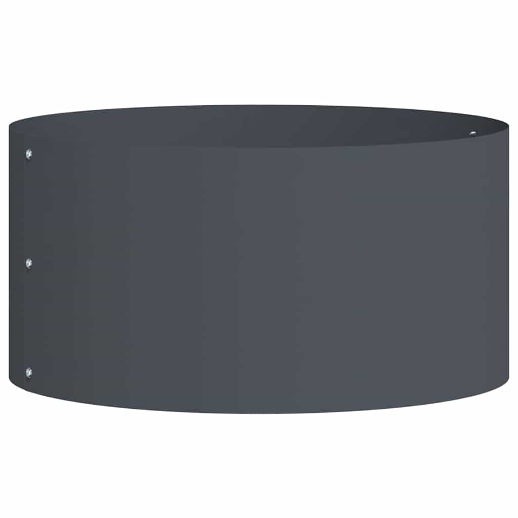Anello per piante Vidaxl antracite 40 x 40 x 20 cm in acciaio laminato a freddo