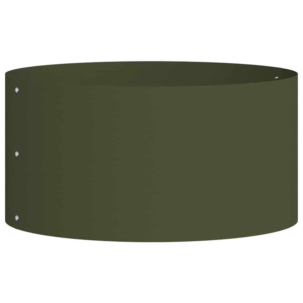 Vidaxxl aro para plantas verde oliva 40 x 40 x 20 cm acero laminado en frío
