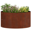 Vidaxl aro para plantas marrón 40 x 40 x 20 cm acero corten