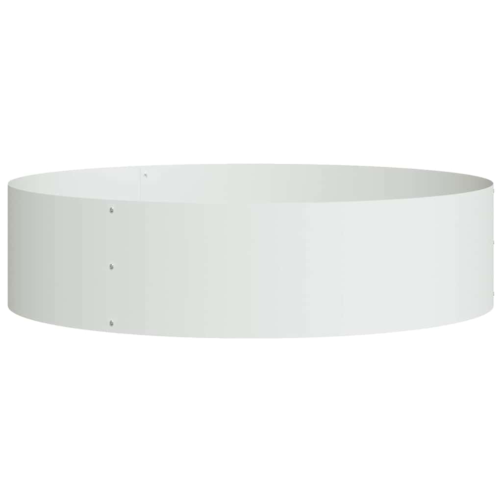 Vidaxx anillo para plantas blanco 80 x 80 x 20 cm acero laminado en frío