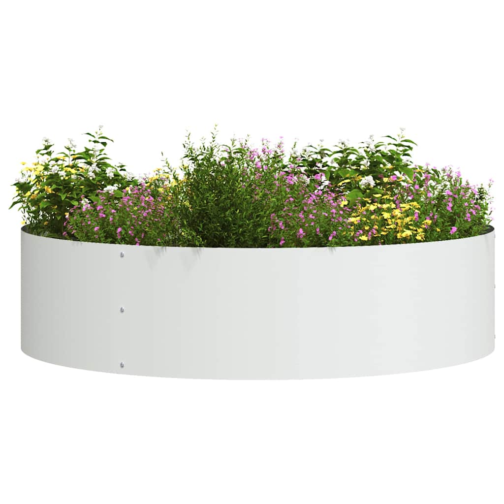 Vidaxx anillo para plantas blanco 80 x 80 x 20 cm acero laminado en frío
