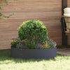 Anello per piante Vidaxl antracite 80 x 80 x 20 cm in acciaio laminato a freddo