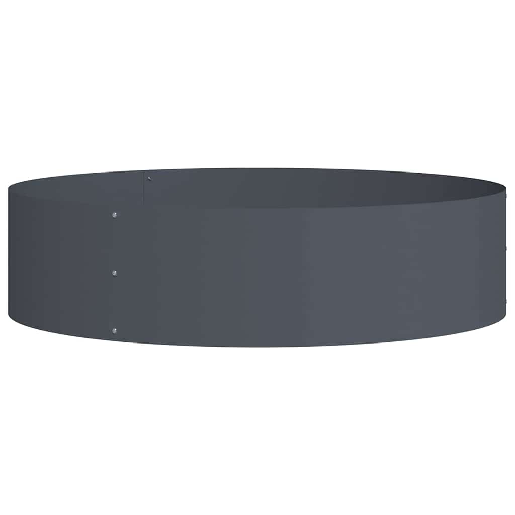 Anello per piante Vidaxl antracite 80 x 80 x 20 cm in acciaio laminato a freddo