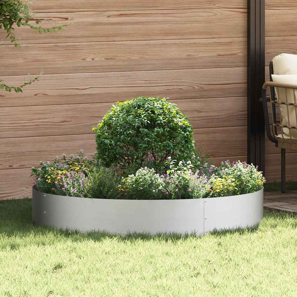 Vidaxx anillo para plantas plateado 120 x 120 x 20 cm acero galvanizado
