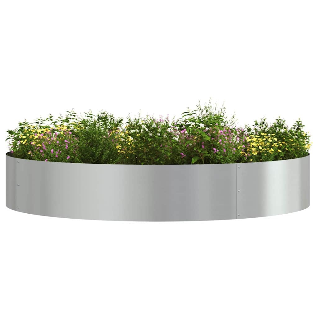 Vidaxx anillo para plantas plateado 120 x 120 x 20 cm acero galvanizado