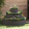 Vidaxl macetero de jardín negro 90 x 90 x 20 cm acero laminado en frío