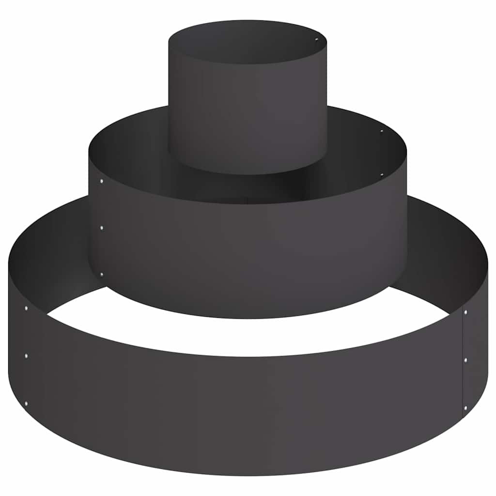 Vidaxl macetero de jardín negro 90 x 90 x 20 cm acero laminado en frío