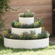 Vidaxl macetero de jardín blanco 90 x 90 x 20 cm acero laminado en frío