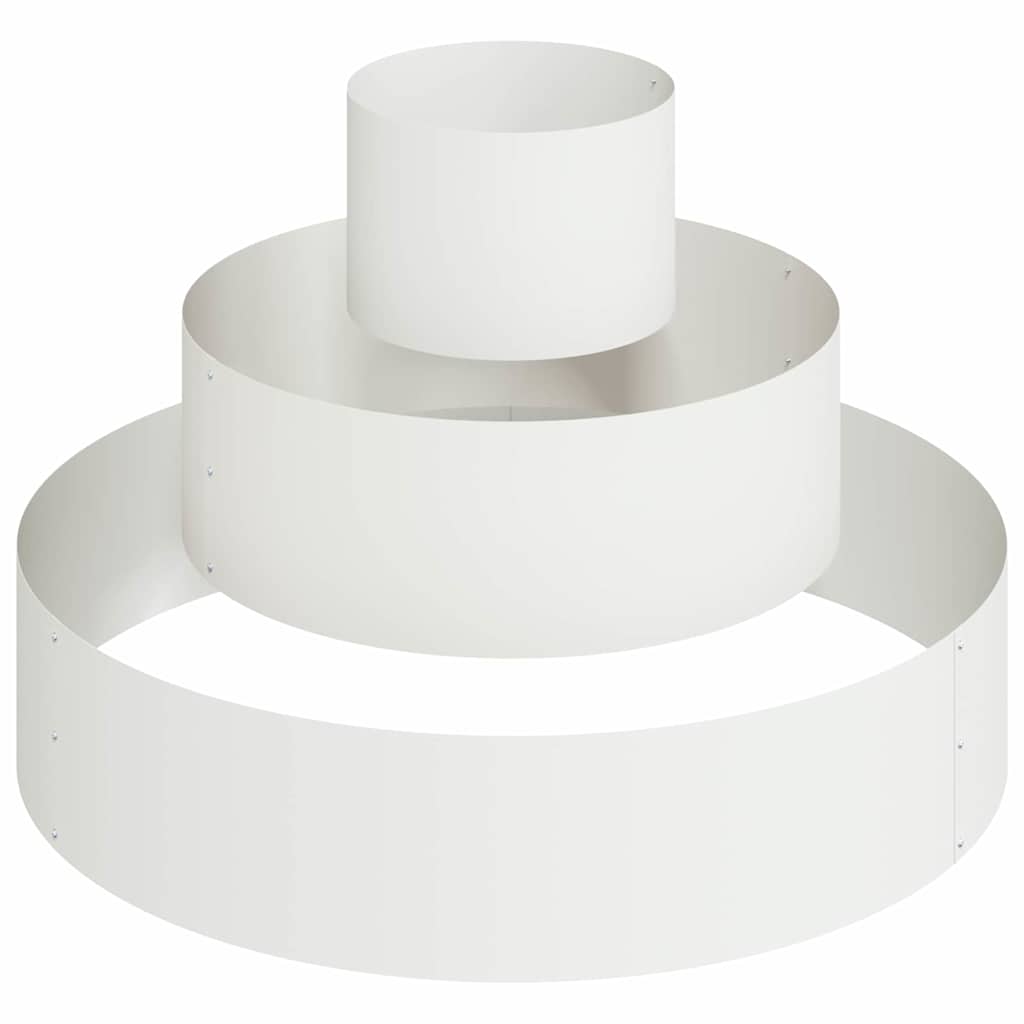 Vidaxl macetero de jardín blanco 90 x 90 x 20 cm acero laminado en frío