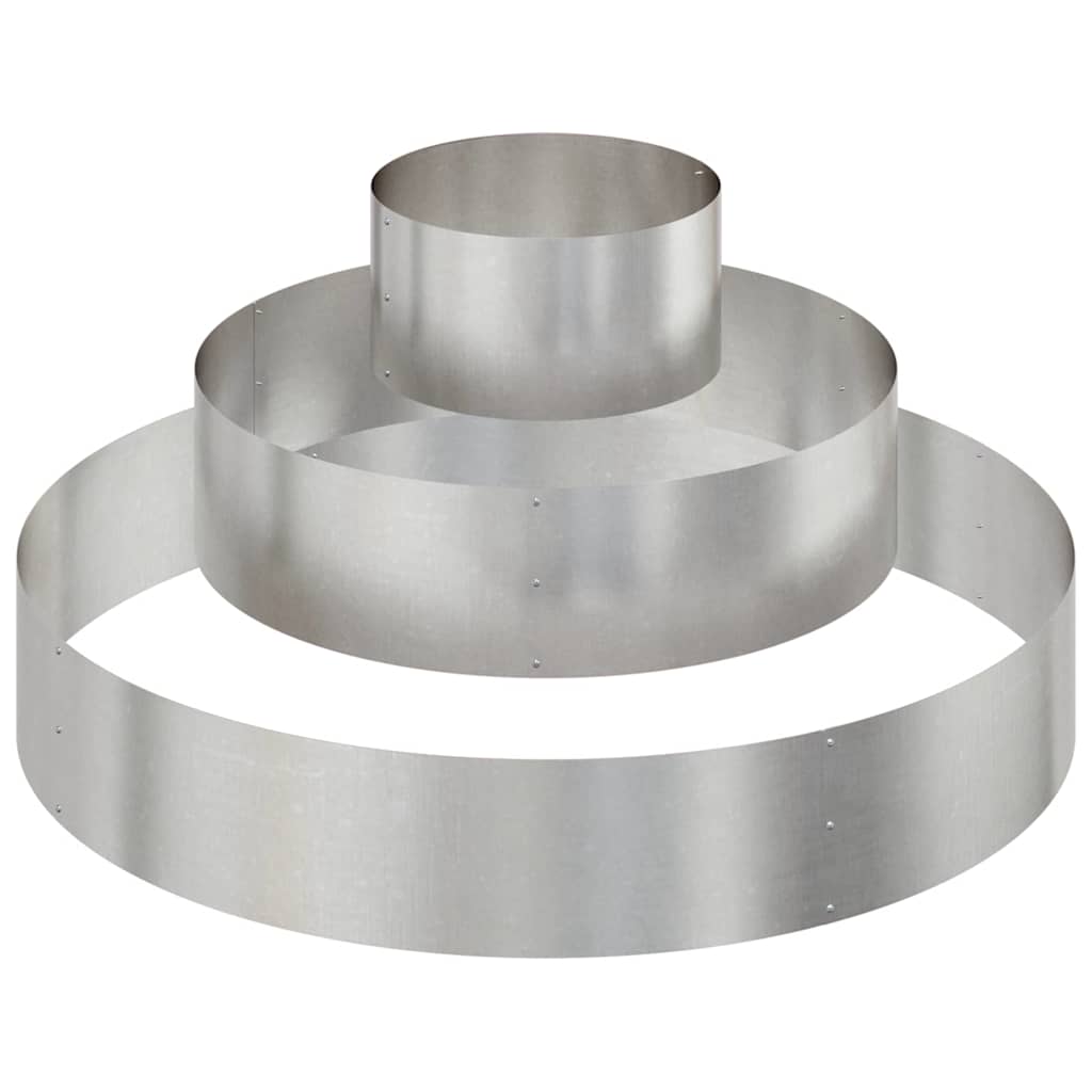 Vaso da fiori da giardino Vidaxx argento 120 x 120 x 20 cm in acciaio inossidabile