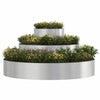 Vaso da fiori da giardino Vidaxx argento 120 x 120 x 20 cm in acciaio inossidabile
