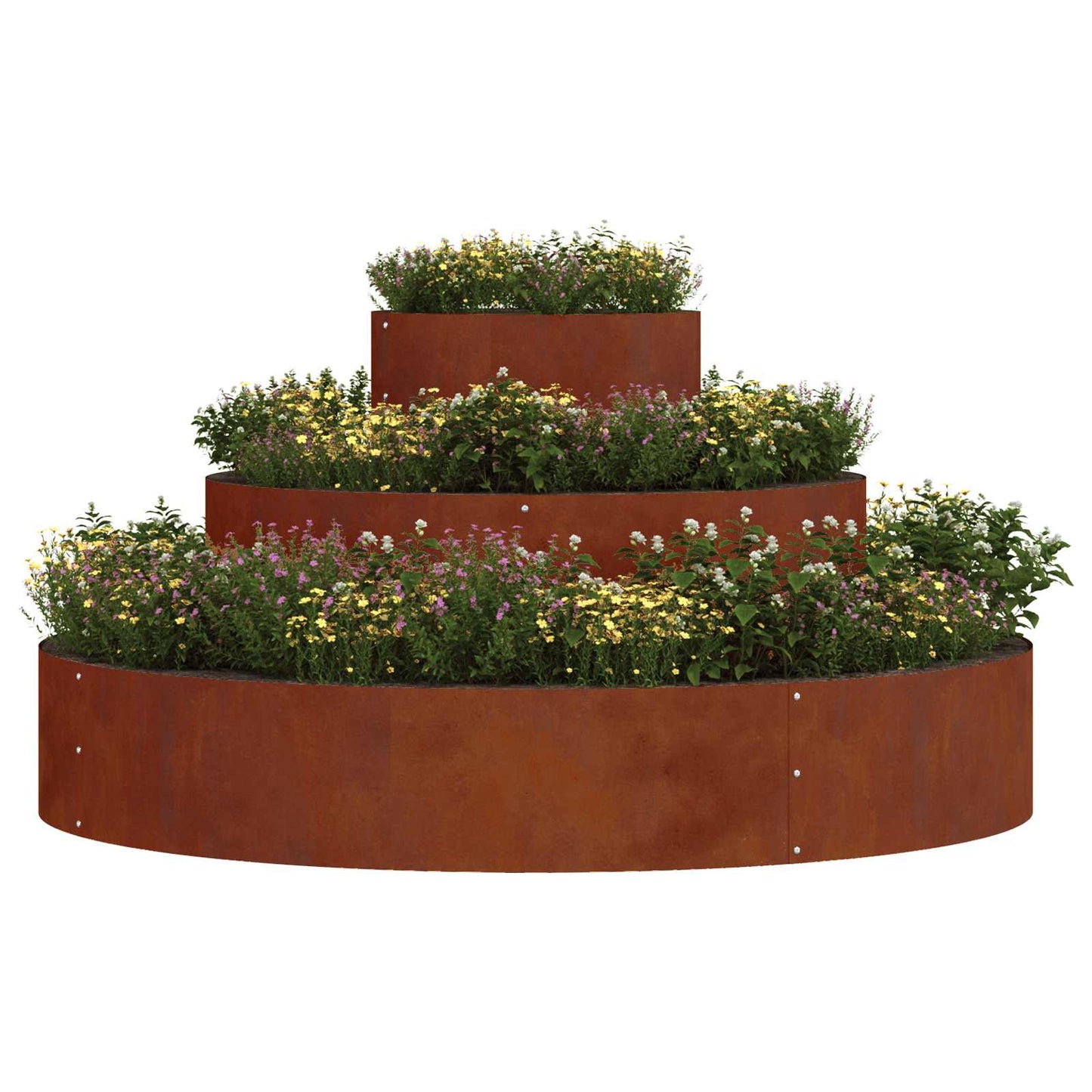 Vidaxl macetero de jardín marrón 120 x 120 x 20 cm acero corten