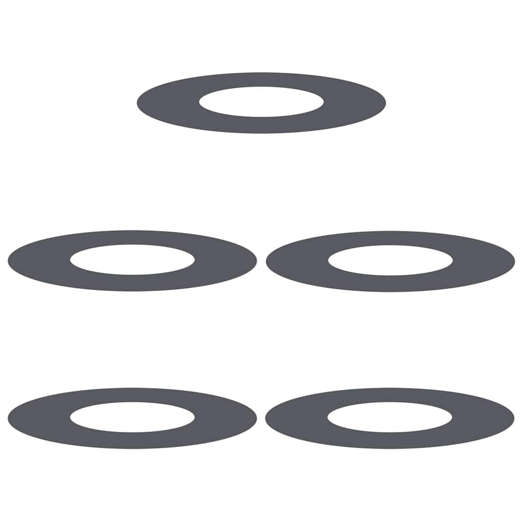 VidaXL adecuado para anillos planos para árboles 5 piezas antracita ø30 60 cm acero
