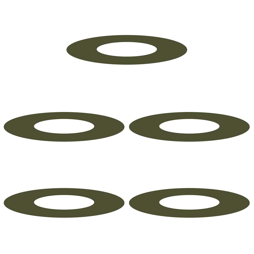 VidaXL adecuado para anillos de árbol planos 5 piezas verde oliva ø30 60 cm