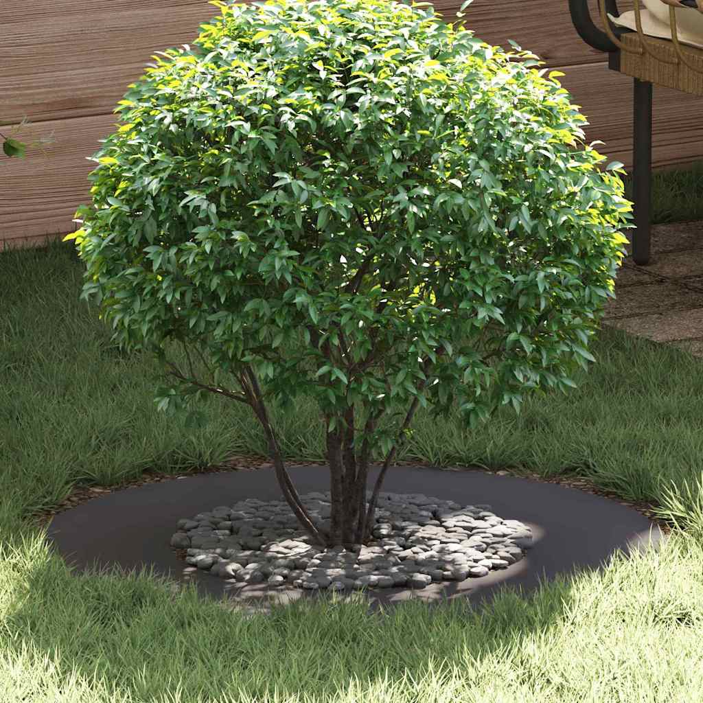VidaXL adatto per anello per albero piatto nero ø40 70 cm in acciaio