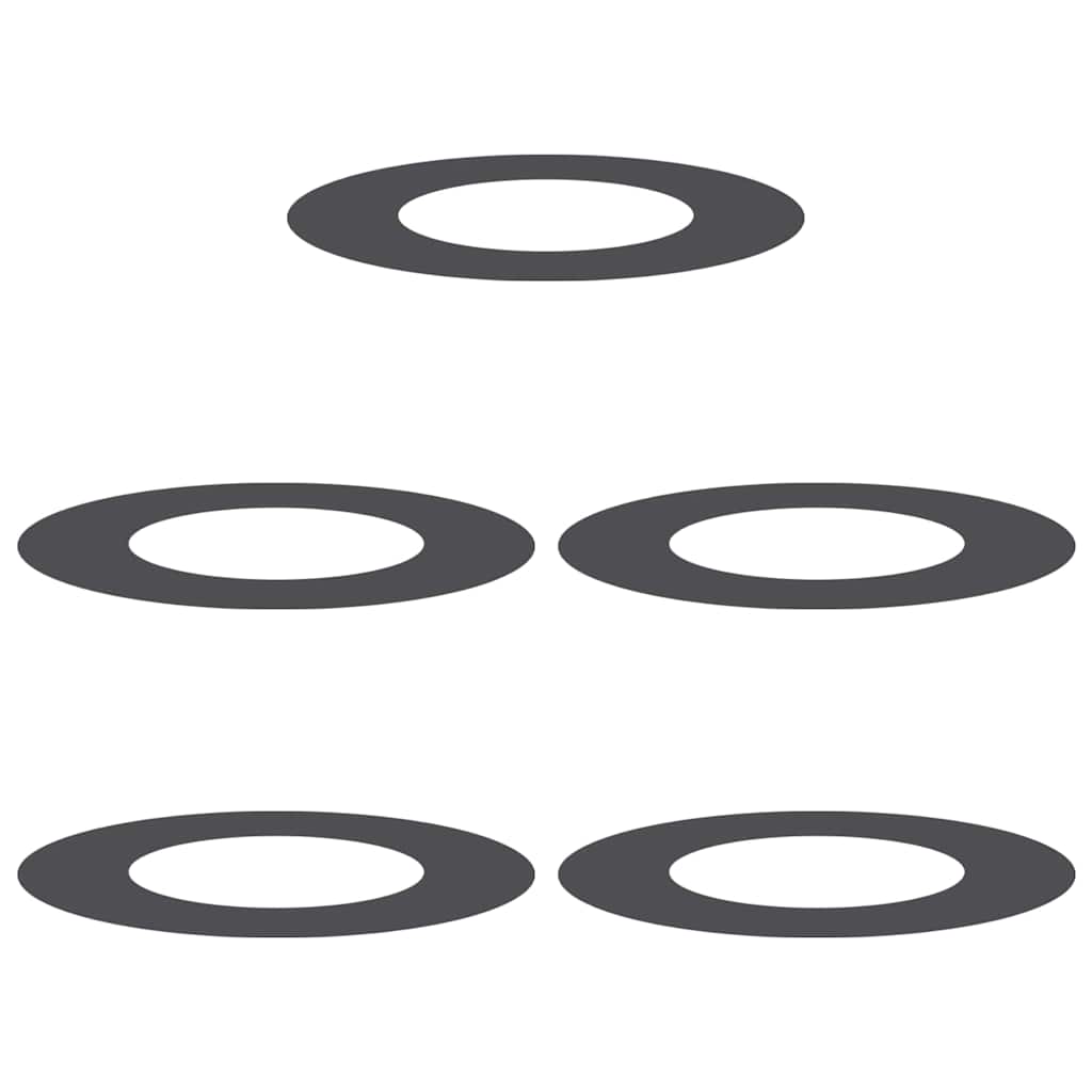 VidaXL adecuado para anillos planos para árboles 5 piezas negro ø40 70 cm acero