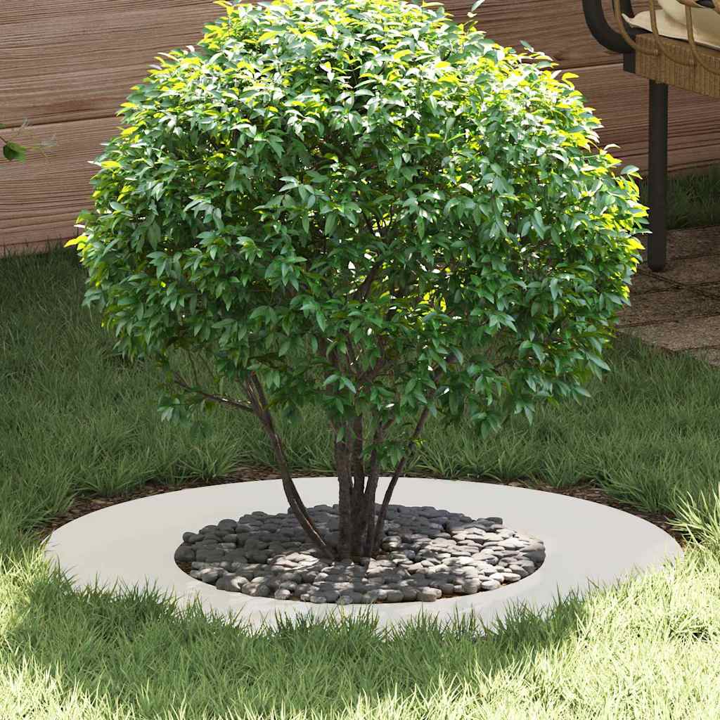 VidaXL apto para aro plano para árbol blanco ø40 70 cm acero