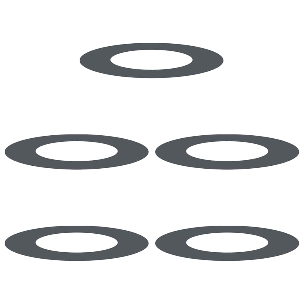 VidaXL adecuado para anillos planos para árboles 5 piezas antracita ø40 70 cm acero