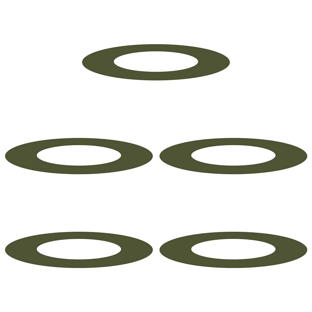 VidaXL adatto per anelli per alberi piatti 5 pz verde oliva ø40 70 cm