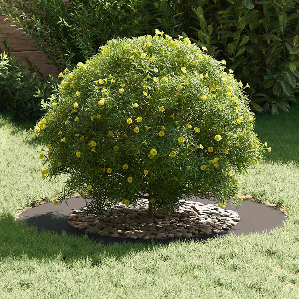 VidaXL adatto per anelli per alberi piatti 5 pz nero ø50 80 cm acciaio