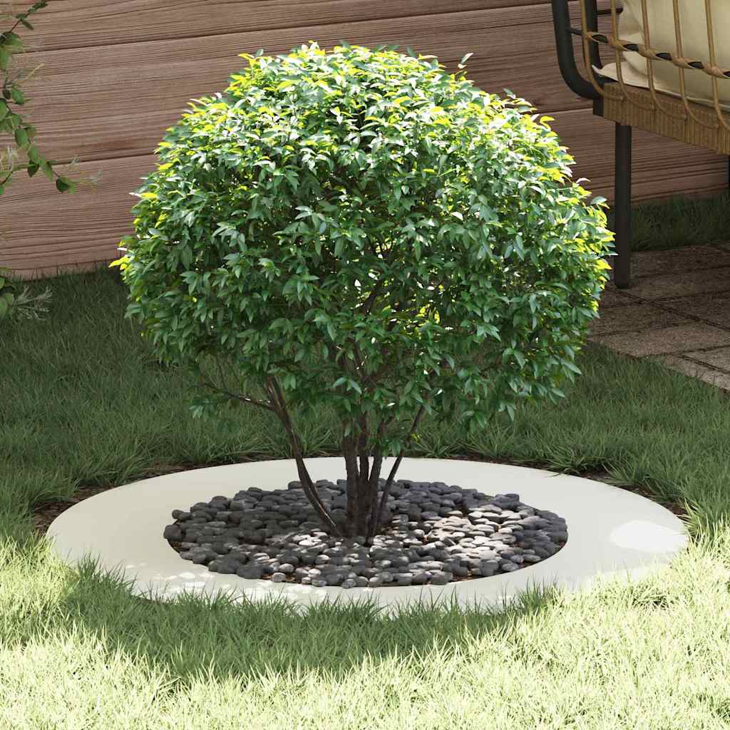 VidaXL apto para aro plano para árbol blanco ø50 80 cm acero