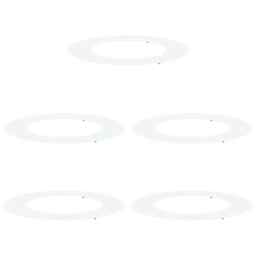 VidaXL adecuado para anillos planos para árboles 5 piezas blanco ø50 80 cm acero