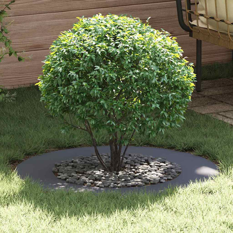 VidaXL adatto per anelli per alberi piatti 5 pz antracite ø50 80 cm acciaio