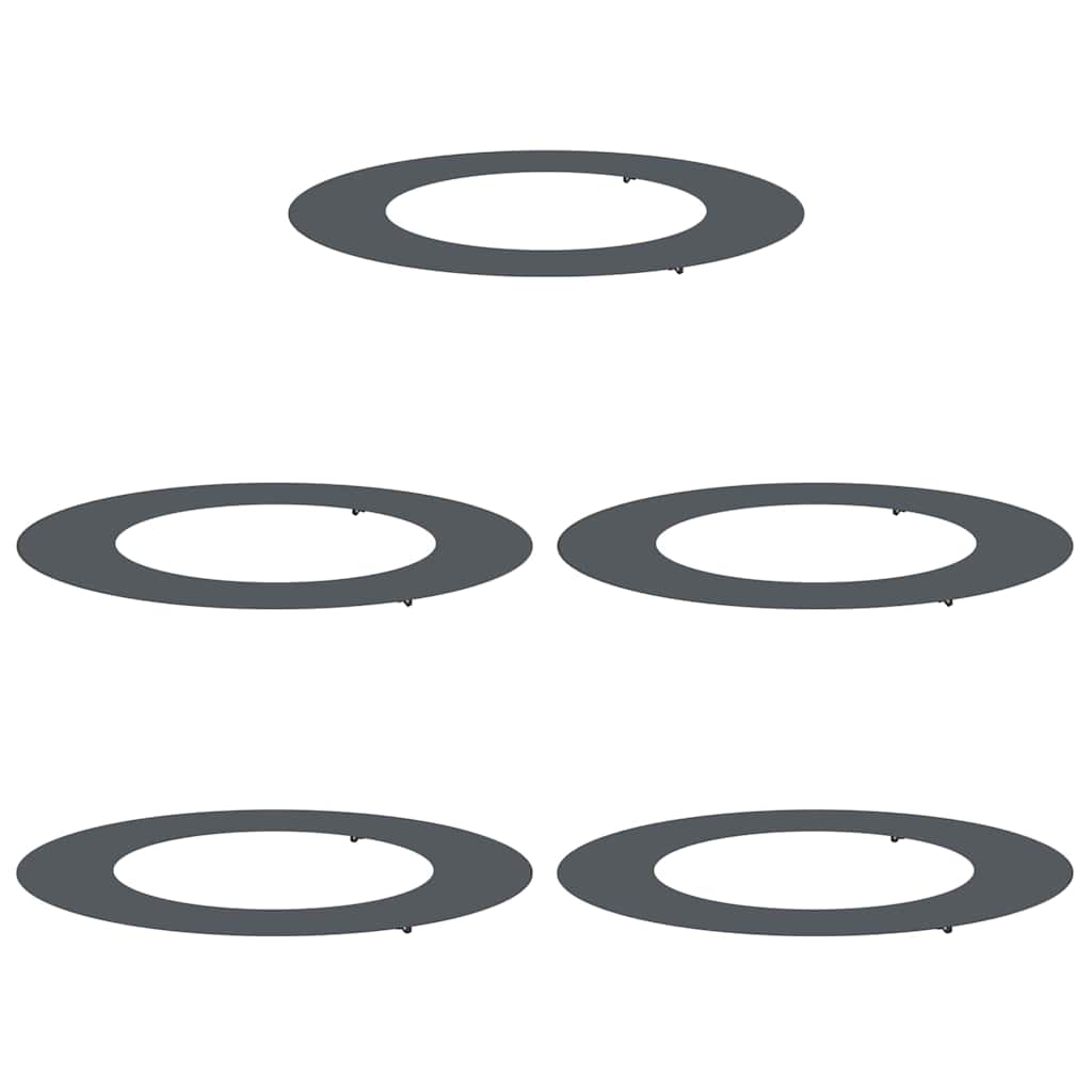 VidaXL adecuado para anillos planos para árboles 5 piezas antracita ø50 80 cm acero