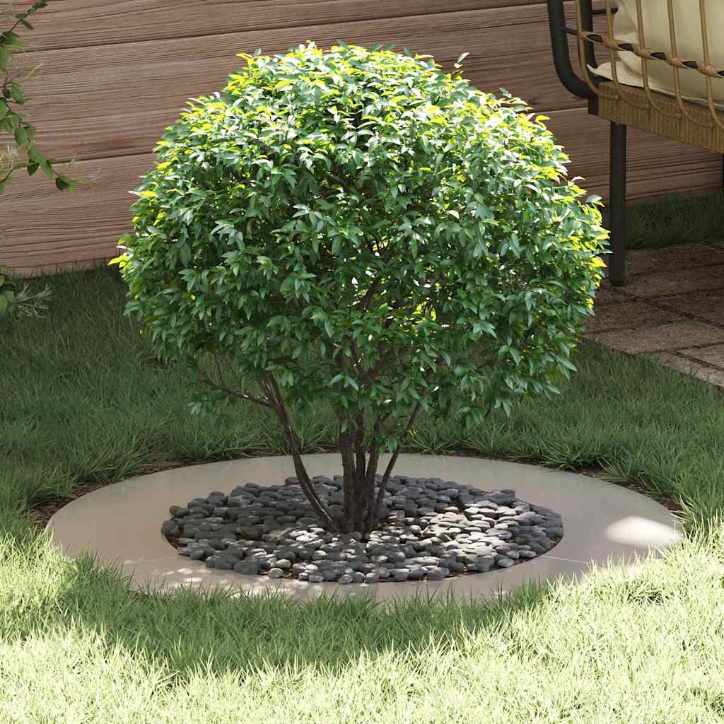 VidaXL adatto per anello per albero piatto argento ø50 80 cm acciaio inossidabile