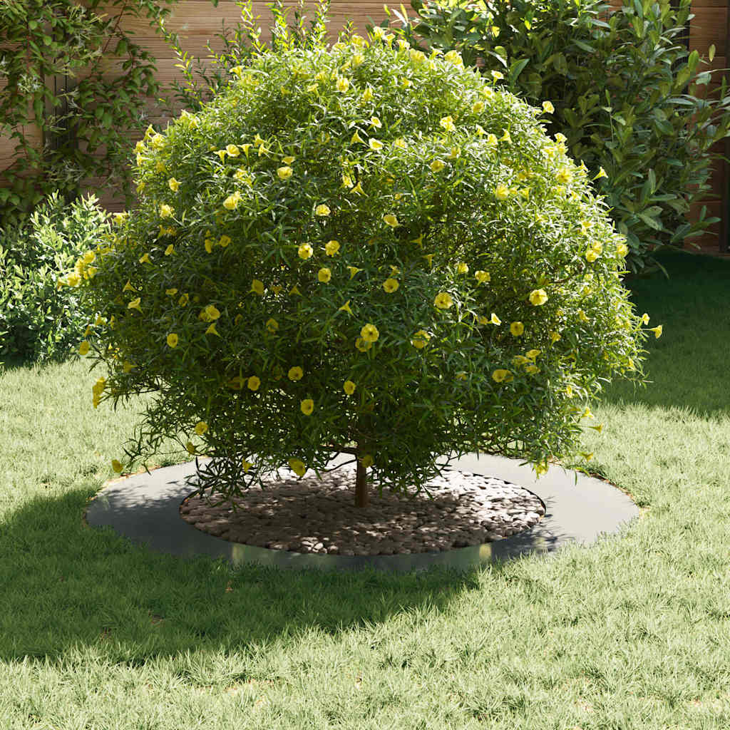 VidaXL adatto per anelli per alberi piatti 5 pz argento ø60 90 cm