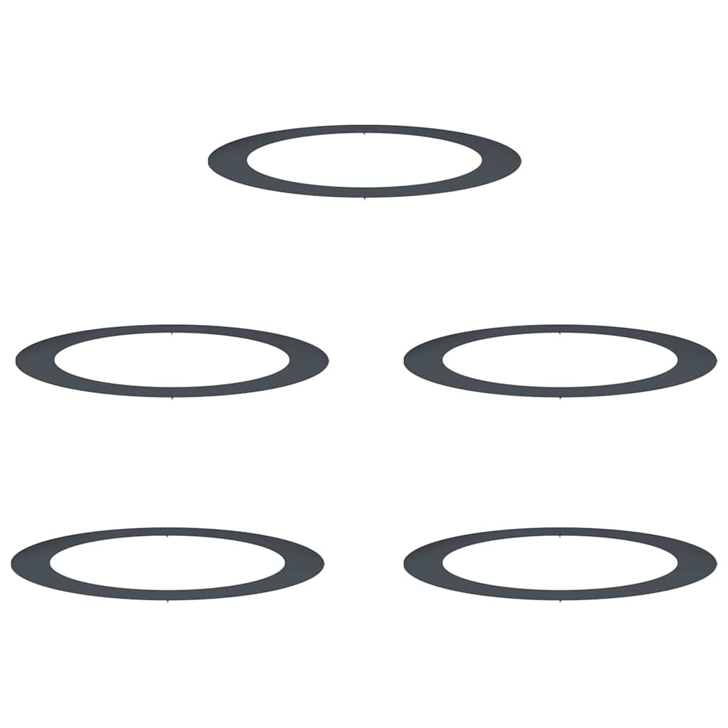 VidaXL adecuado para anillos de árbol planos 5 piezas antracita ø90 120 cm