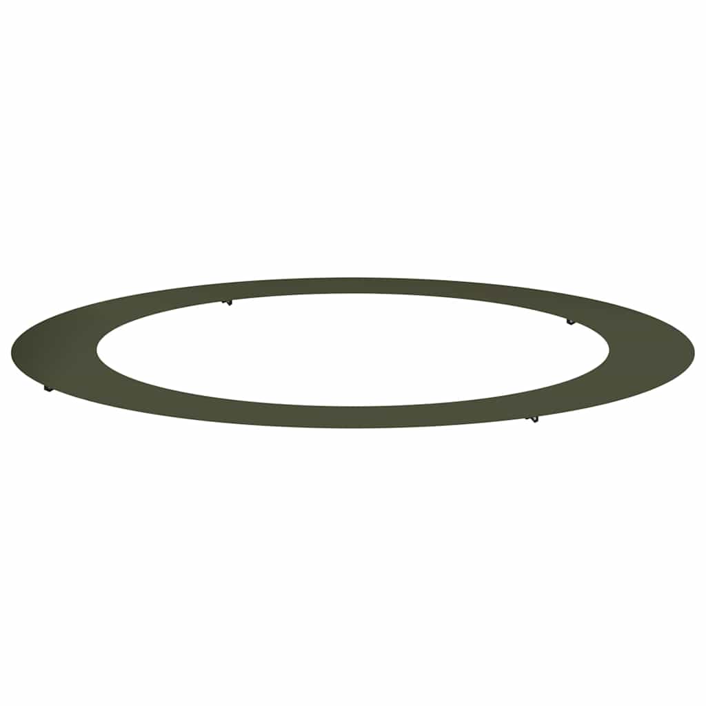 VidaXL adecuado para anillo de árbol plano verde oliva ø90 120 cm acero