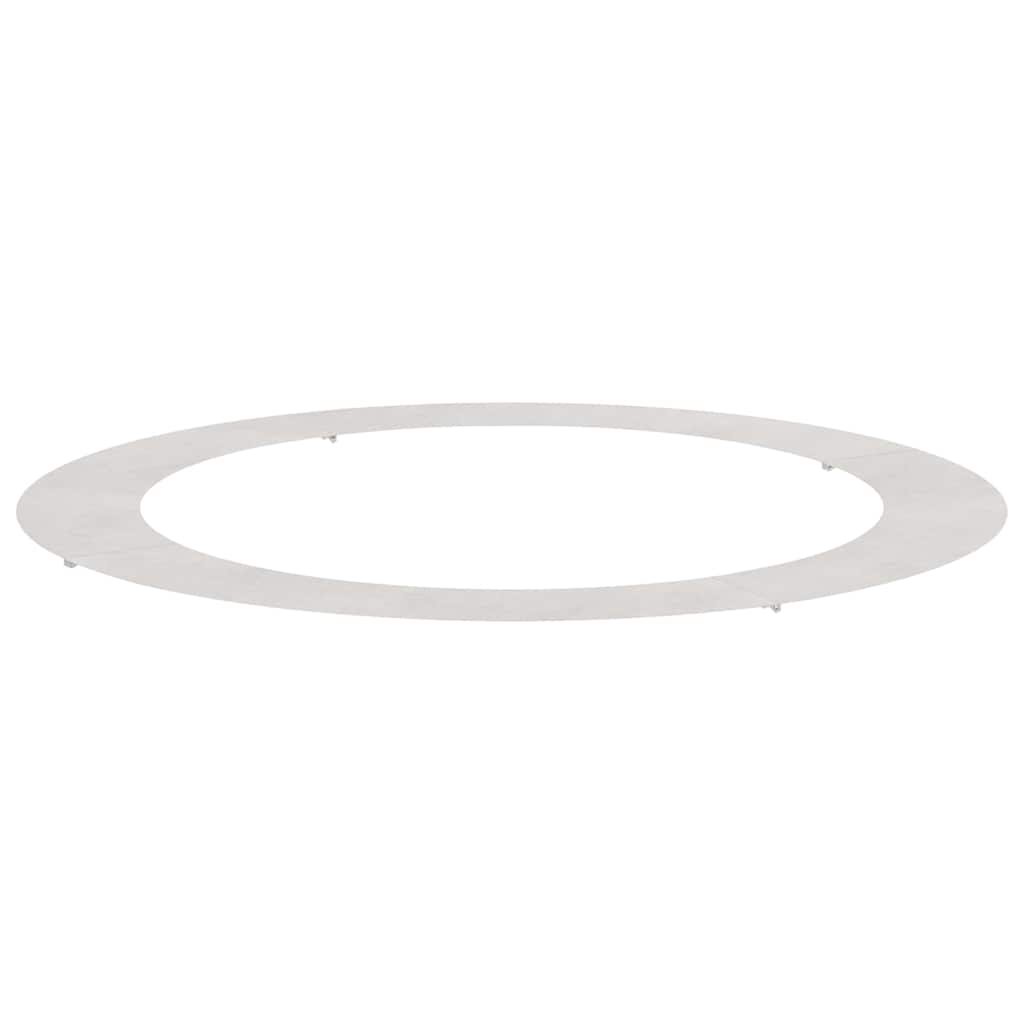 VidaXL adecuado para anillo de árbol plano plata ø90 120 cm acero inoxidable