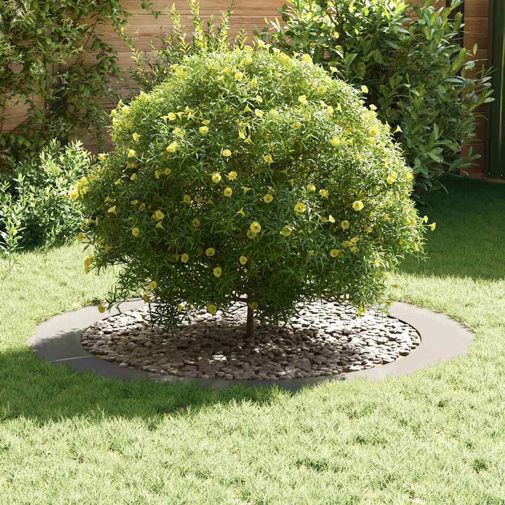 VidaXL adatto per anelli per albero piatti 5 pz argento ø90 120 cm