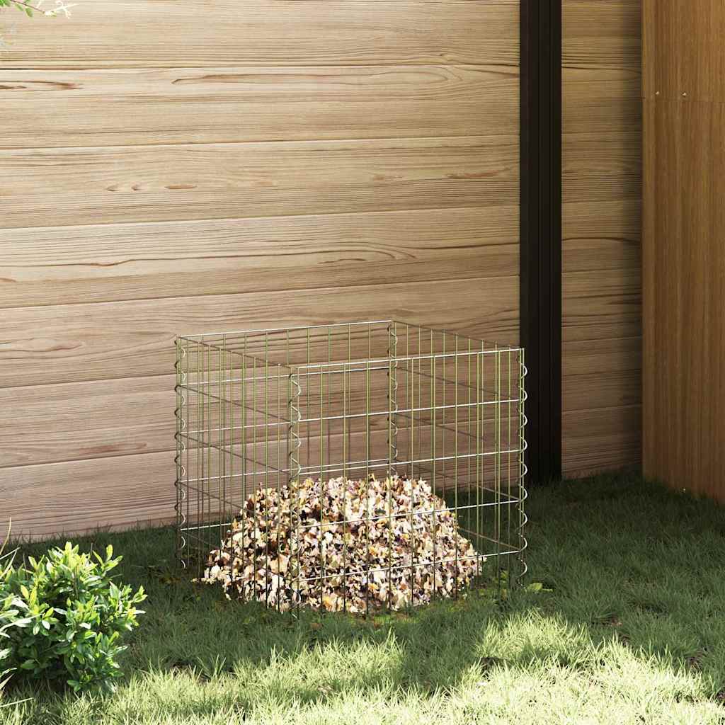 Vidaxx compostador cuadrado 50 x 50 x 50 cm hierro