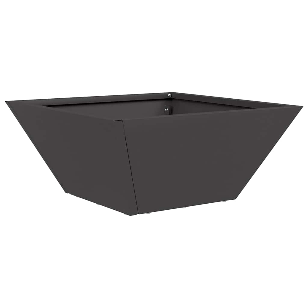 Vidaxl macetero de jardín negro 35 x 35 x 15 cm acero laminado en frío