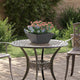 vidaxxl macetero de jardín 5 piezas negro 35 x 35 x 15 cm acero laminado en frío