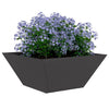 vidaxxl macetero de jardín 5 piezas negro 35 x 35 x 15 cm acero laminado en frío