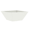 Vidaxl macetero de jardín blanco 35 x 35 x 15 cm acero laminado en frío