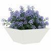 Vaso da fiori da giardino Vidaxxl 5 pezzi bianco 35 x 35 x 15 cm acciaio laminato a freddo