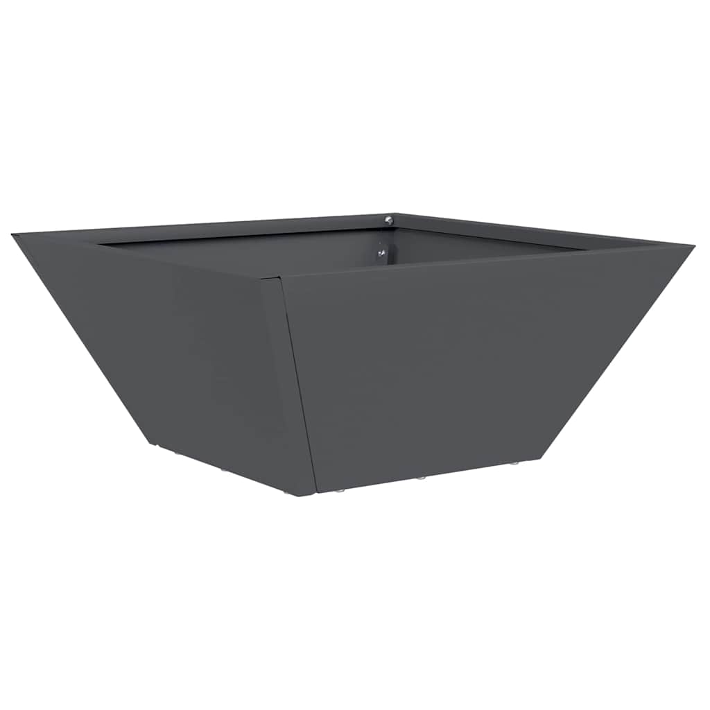 Vidaxl macetero de jardín antracita 35 x 35 x 15 cm acero laminado en frío