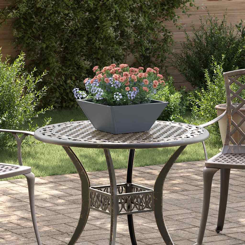 Vidaxl macetero de jardín 5 piezas antracita 35 x 35 x 15 cm acero laminado en frío