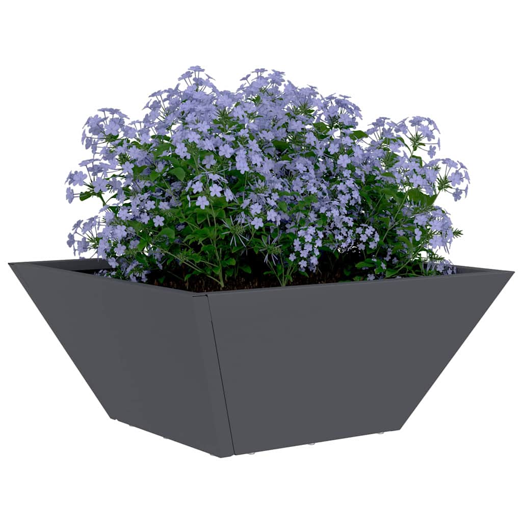Vidaxl macetero de jardín 5 piezas antracita 35 x 35 x 15 cm acero laminado en frío