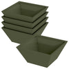 Vidaxl vaso da fiori da giardino 5 pezzi verde oliva 35 x 35 x 15 cm