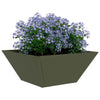 Vidaxl vaso da fiori da giardino 5 pezzi verde oliva 35 x 35 x 15 cm