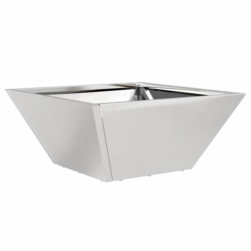 VidaXL macetero de jardín plateado 35 x 35 x 15 cm acero inoxidable