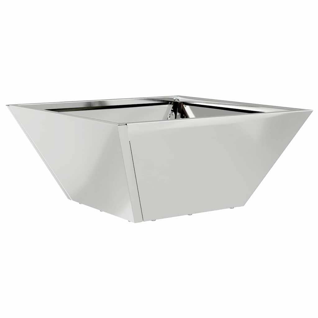 Vidaxl tuin bloempot zilver 35 x 35 x 15 cm gegalvaniseerd staal