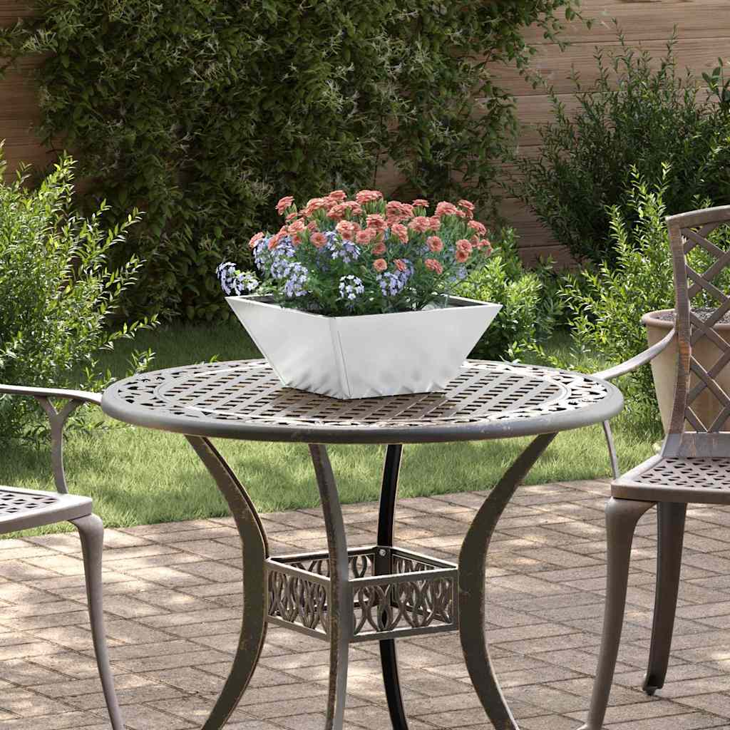 Vidaxl tuin bloempot 5 pcs zilver 35 x 35 x 15 cm gegalvaniseerd staal