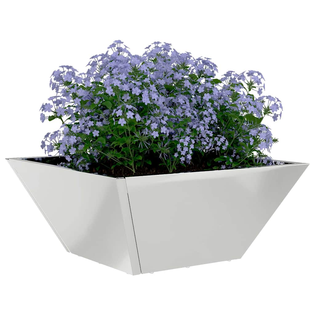 Vidaxl tuin bloempot 5 pcs zilver 35 x 35 x 15 cm gegalvaniseerd staal