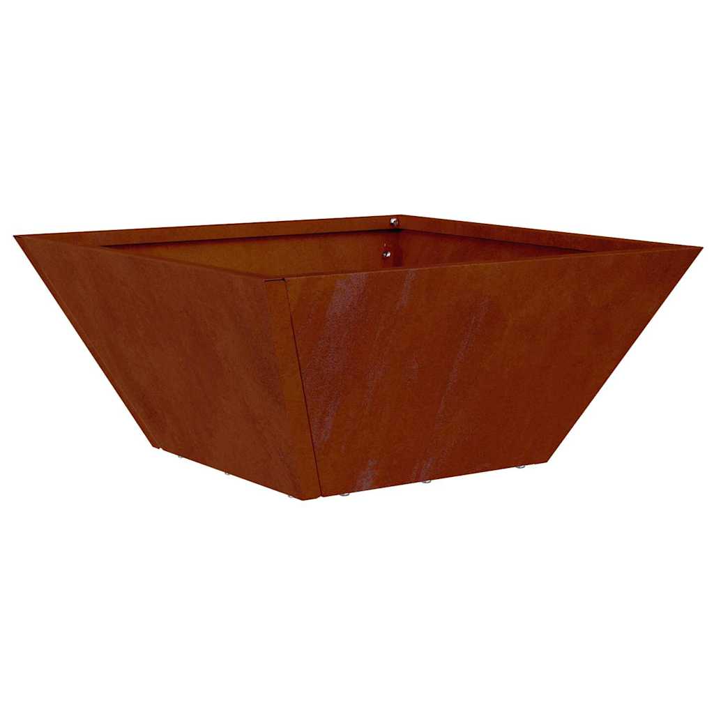 Vidaxl tuin bloempot roestig 35 x 35 x 15 cm cortenstaal